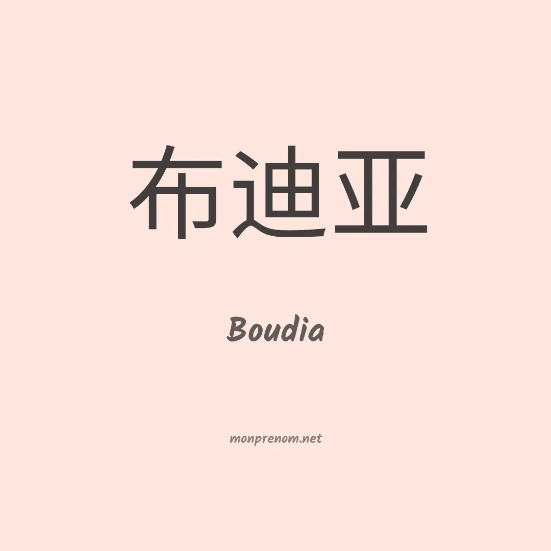 Boudia en chino