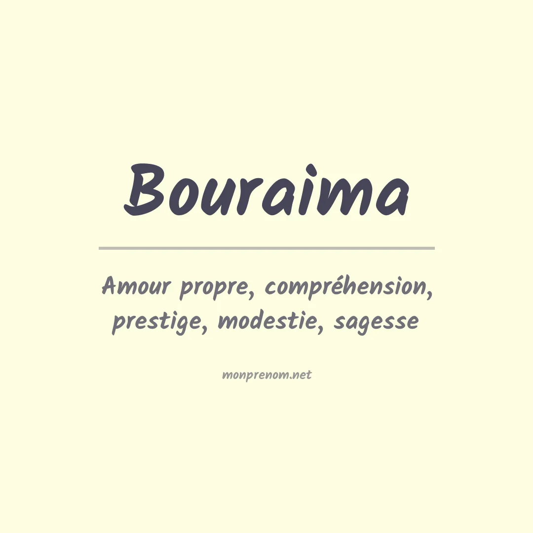 Signification du Prénom Bouraima Signification du Prénom Bouraima