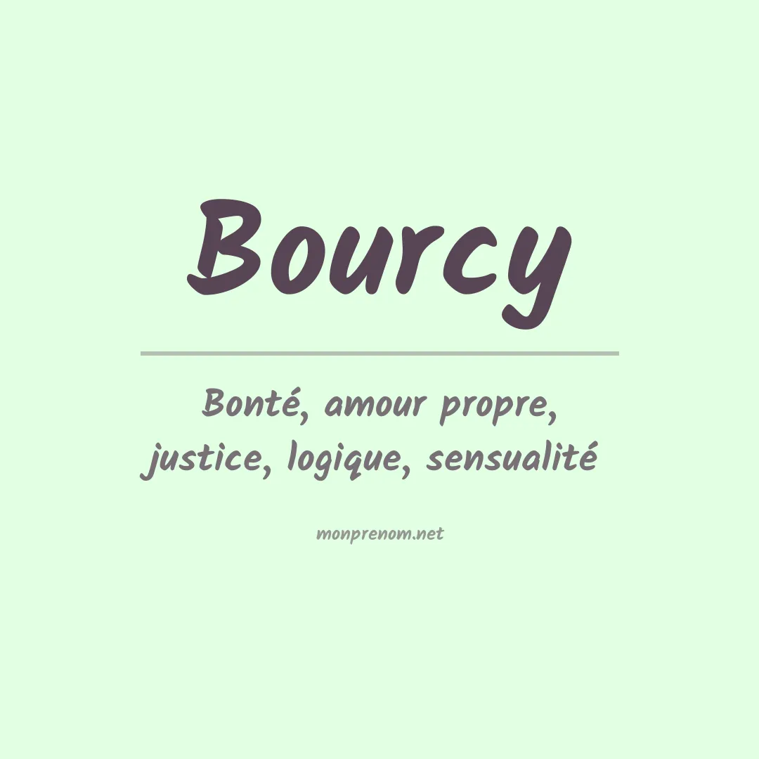 Signification du Prénom Bourcy