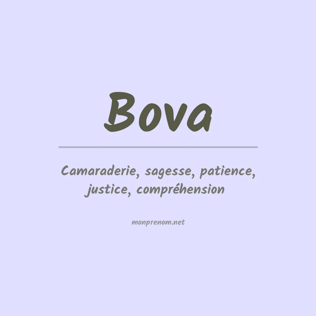 Signification du Prénom Bova