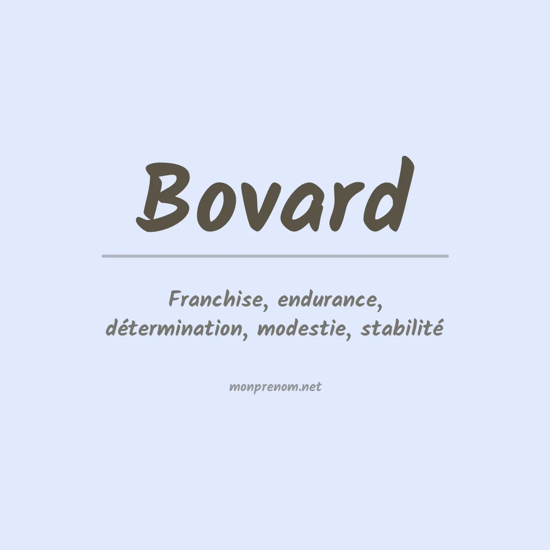 Signification du Prénom Bovard