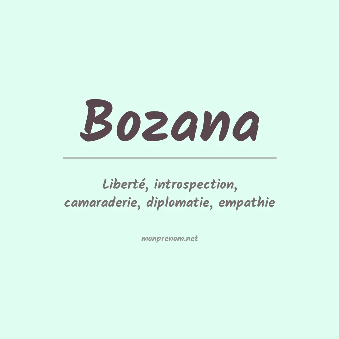 Signification du Prénom Bozana Signification du Prénom Bozana