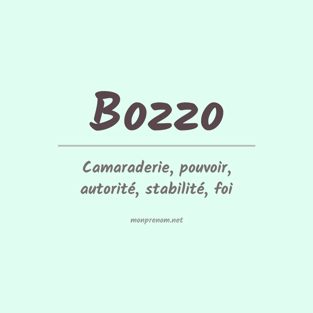 Signification du Prénom Bozzo