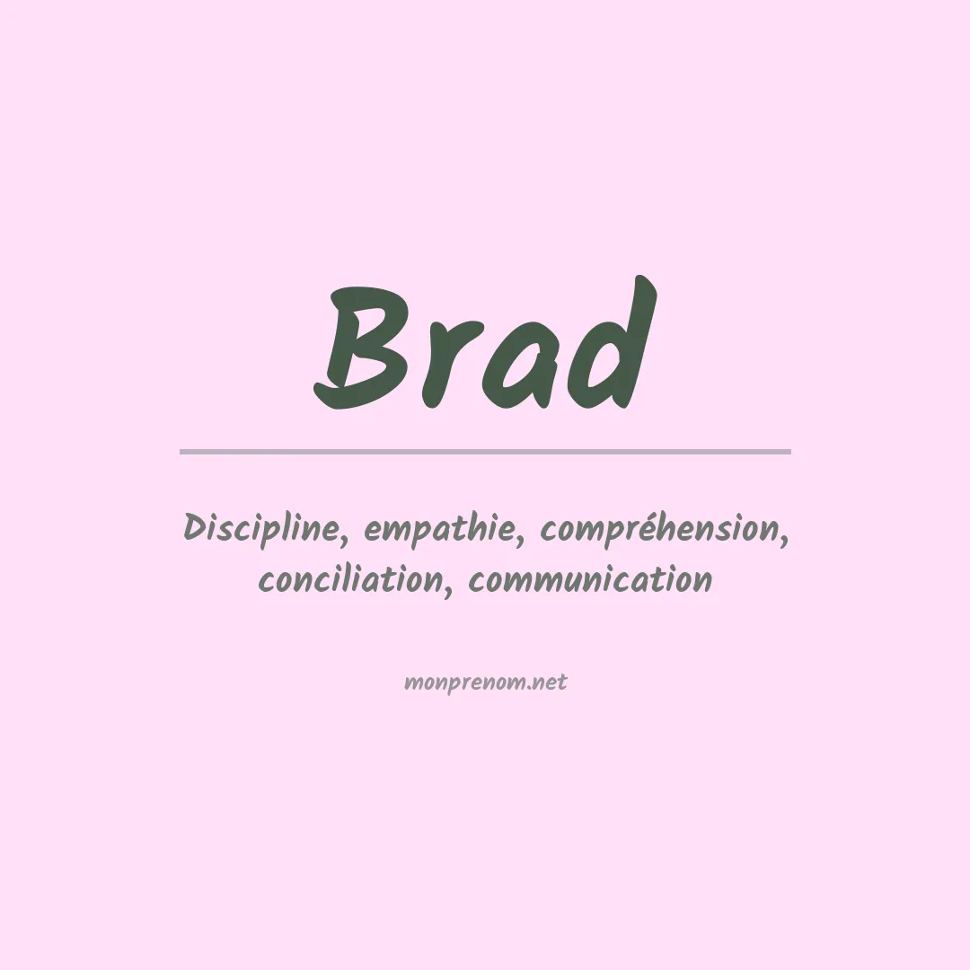 Signification du Prénom Brad