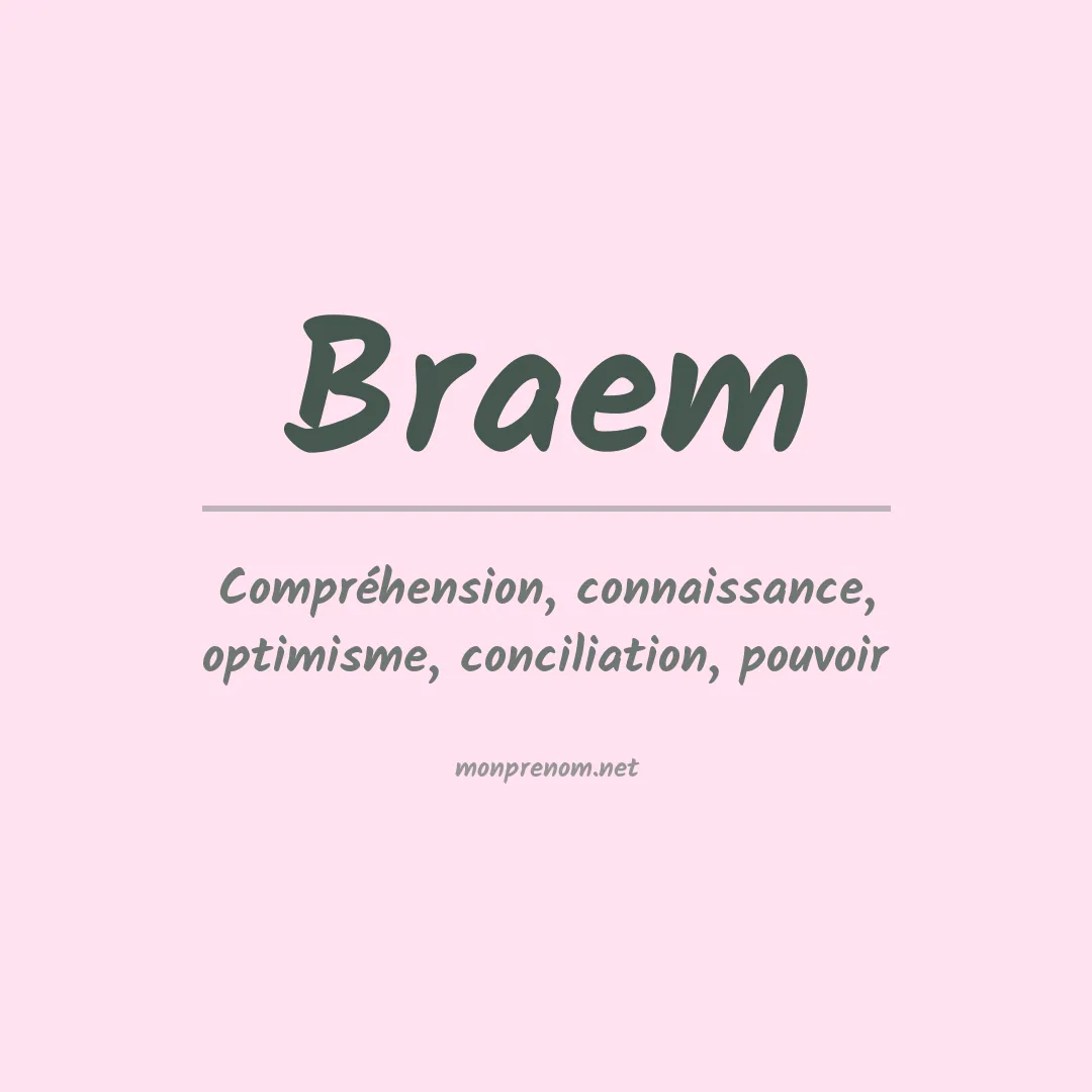 Signification du Prénom Braem Signification du Prénom Braem