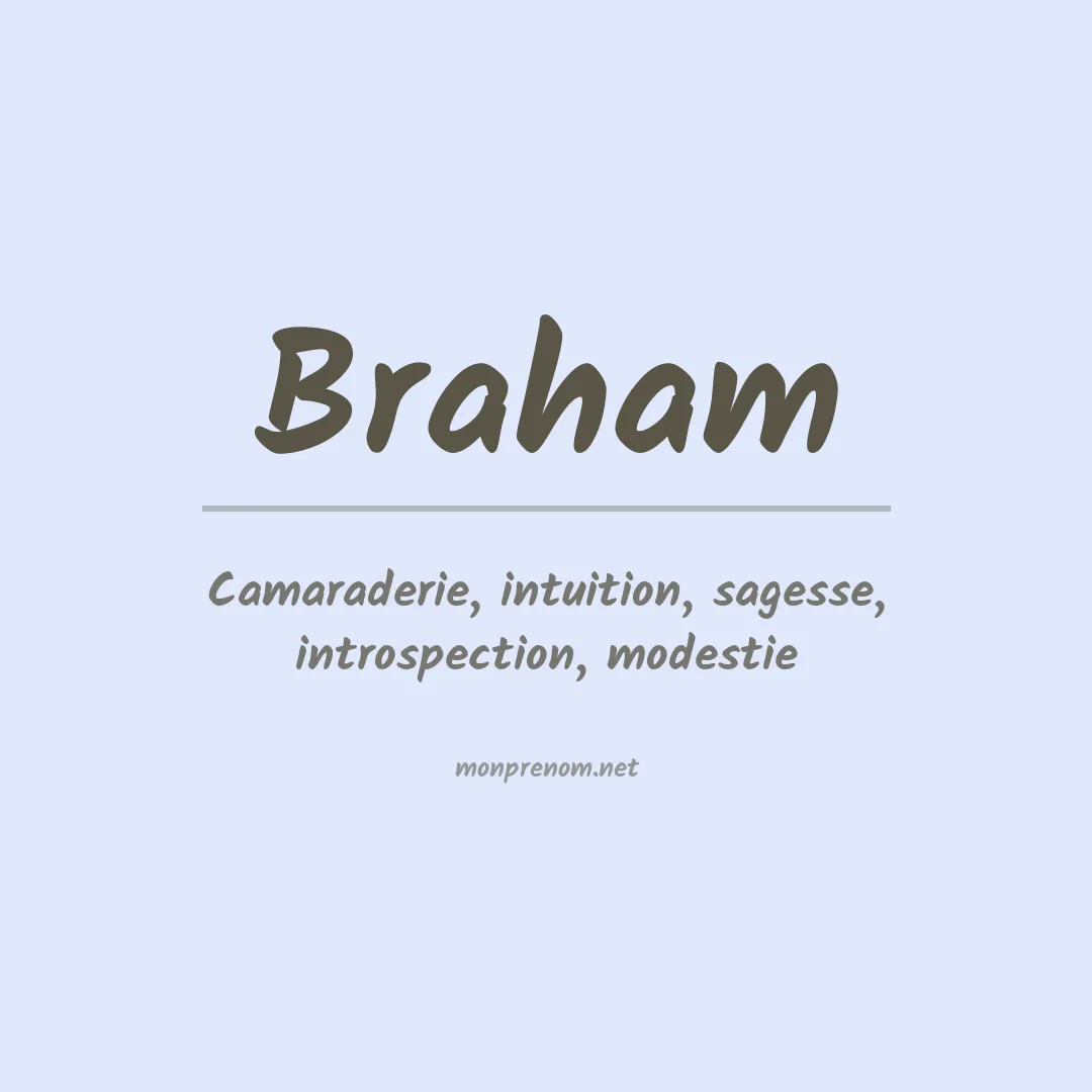 Signification du Prénom Braham