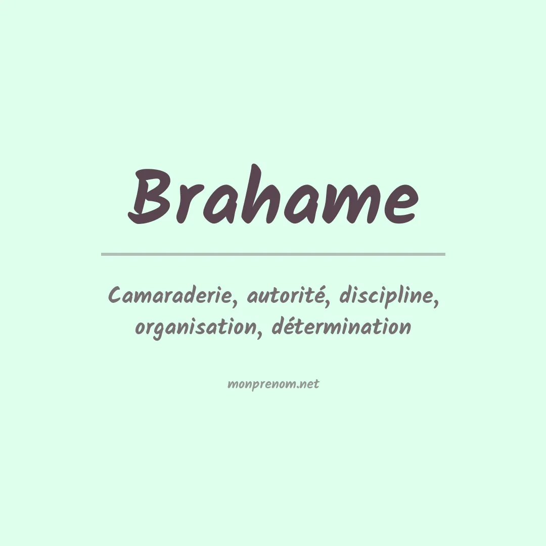 Signification du Prénom Brahame Signification du Prénom Brahame