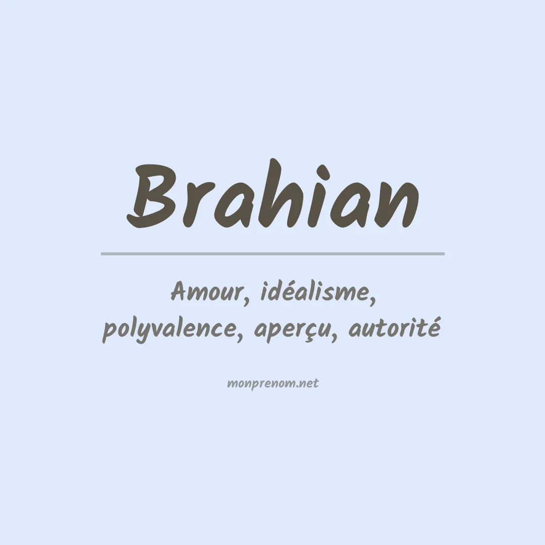 Signification du Prénom Brahian