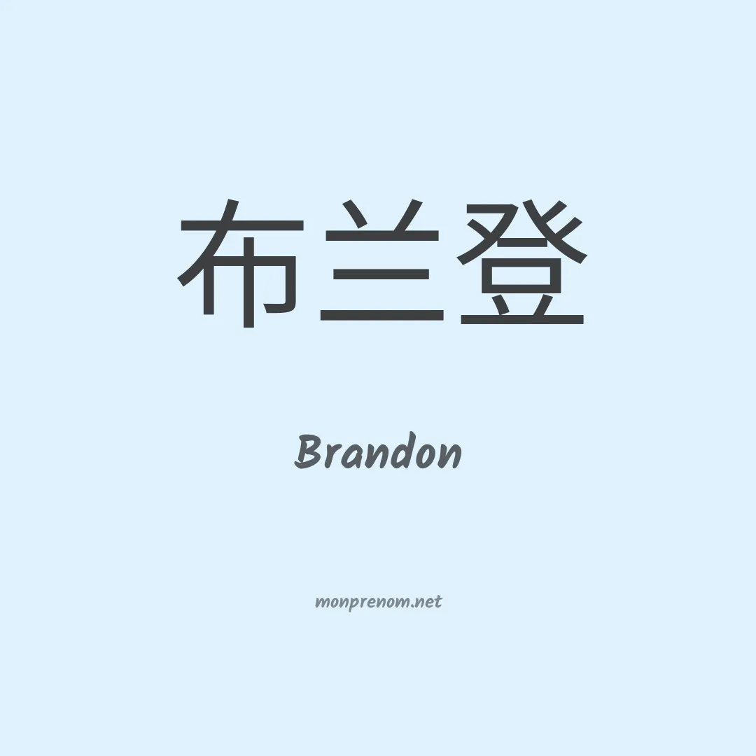 Signification du Pr nom Brandon