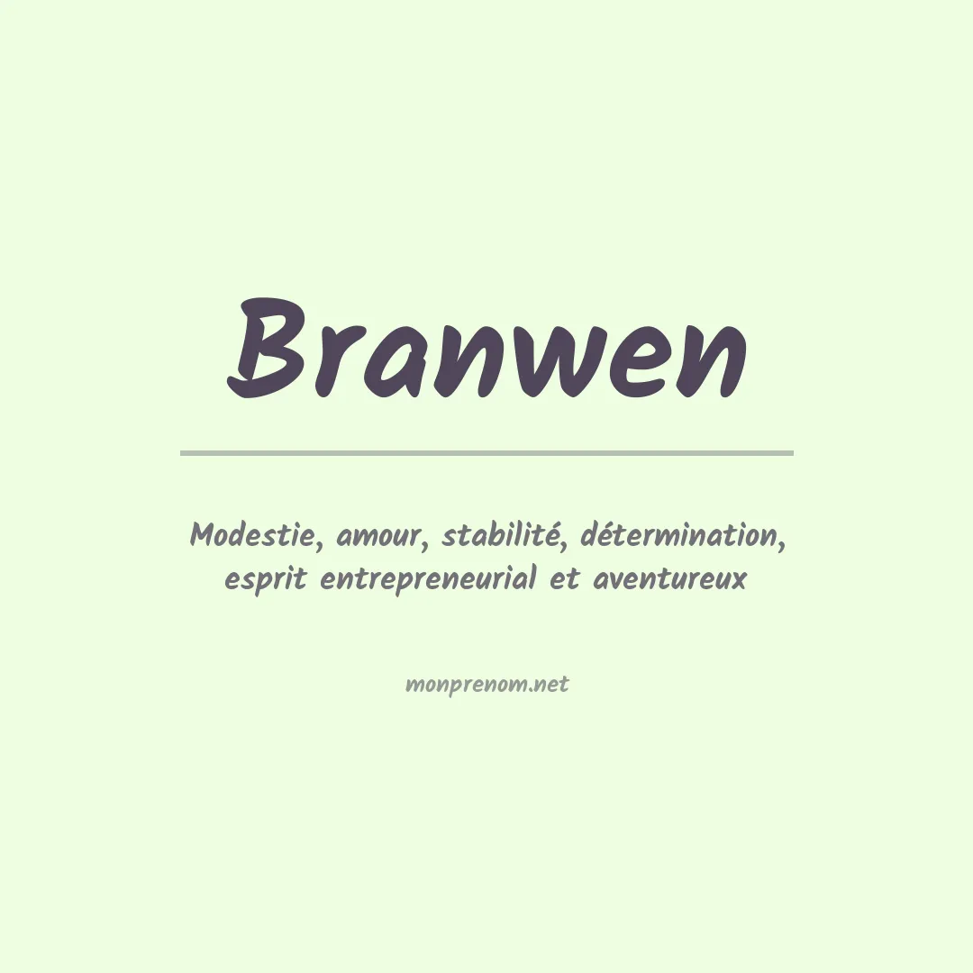 Signification du Prénom Branwen Signification du Prénom Branwen