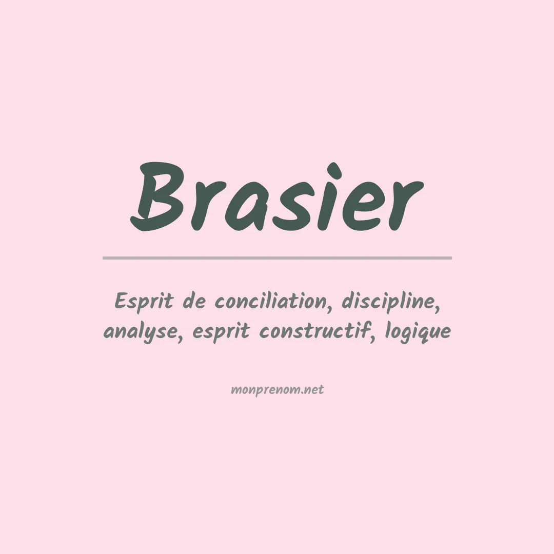 Signification du Prénom Brasier