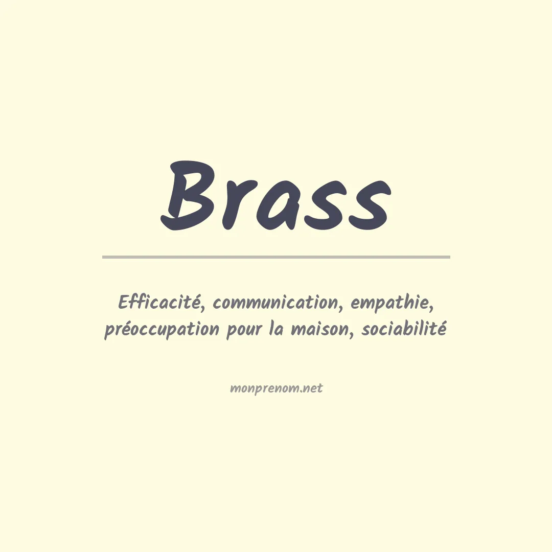 Signification du Prénom Brass