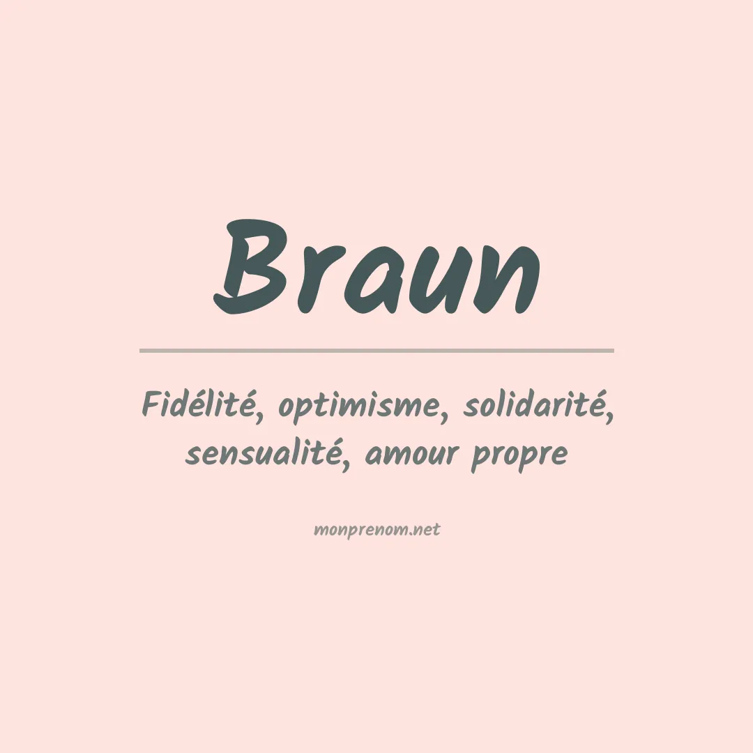 Signification du Prénom Braun