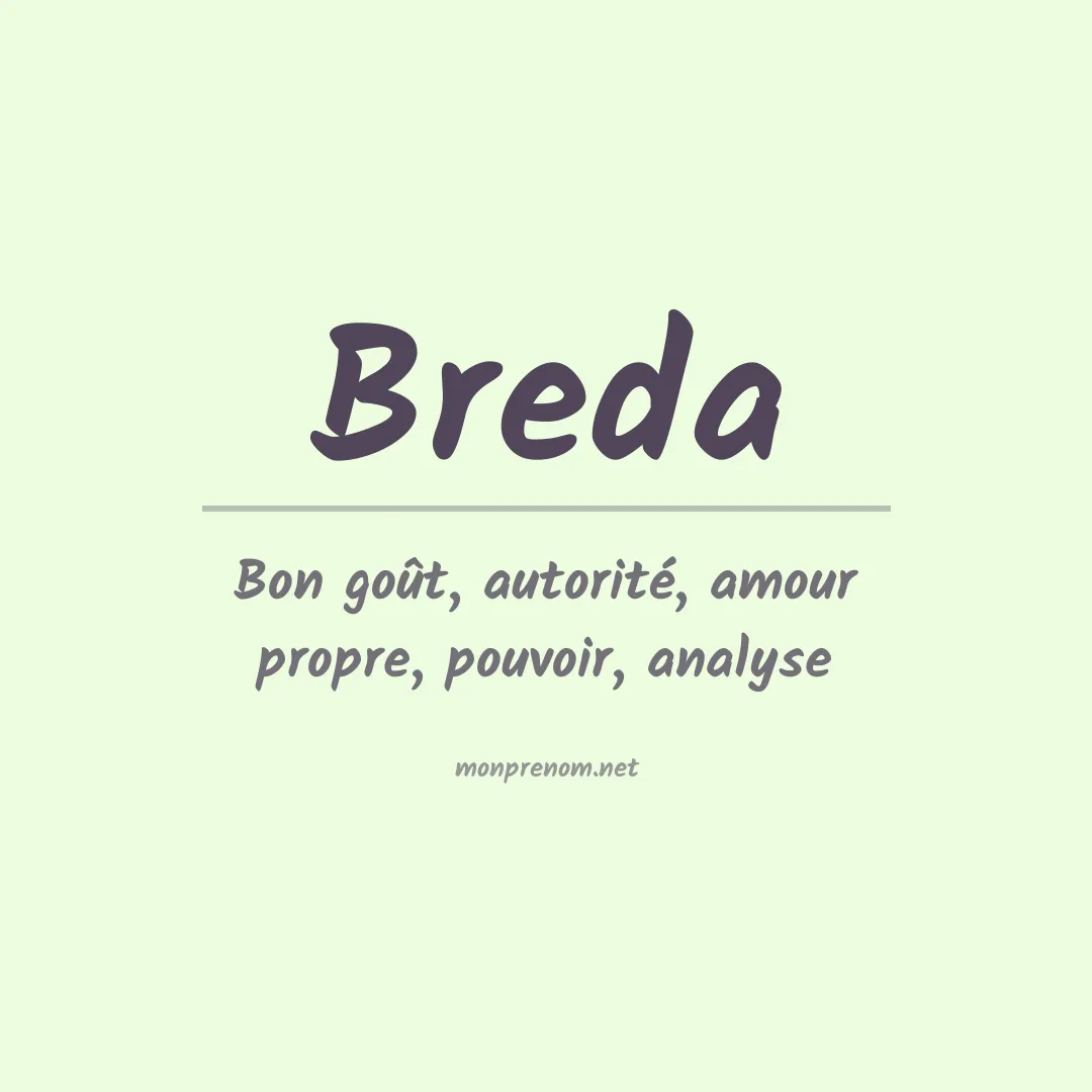 Signification du Prénom Breda