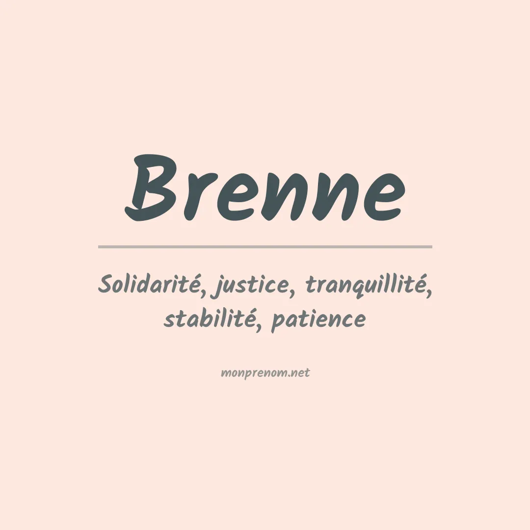 Signification du Prénom Brenne