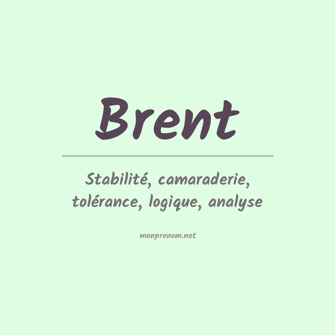 Signification du Prénom Brent