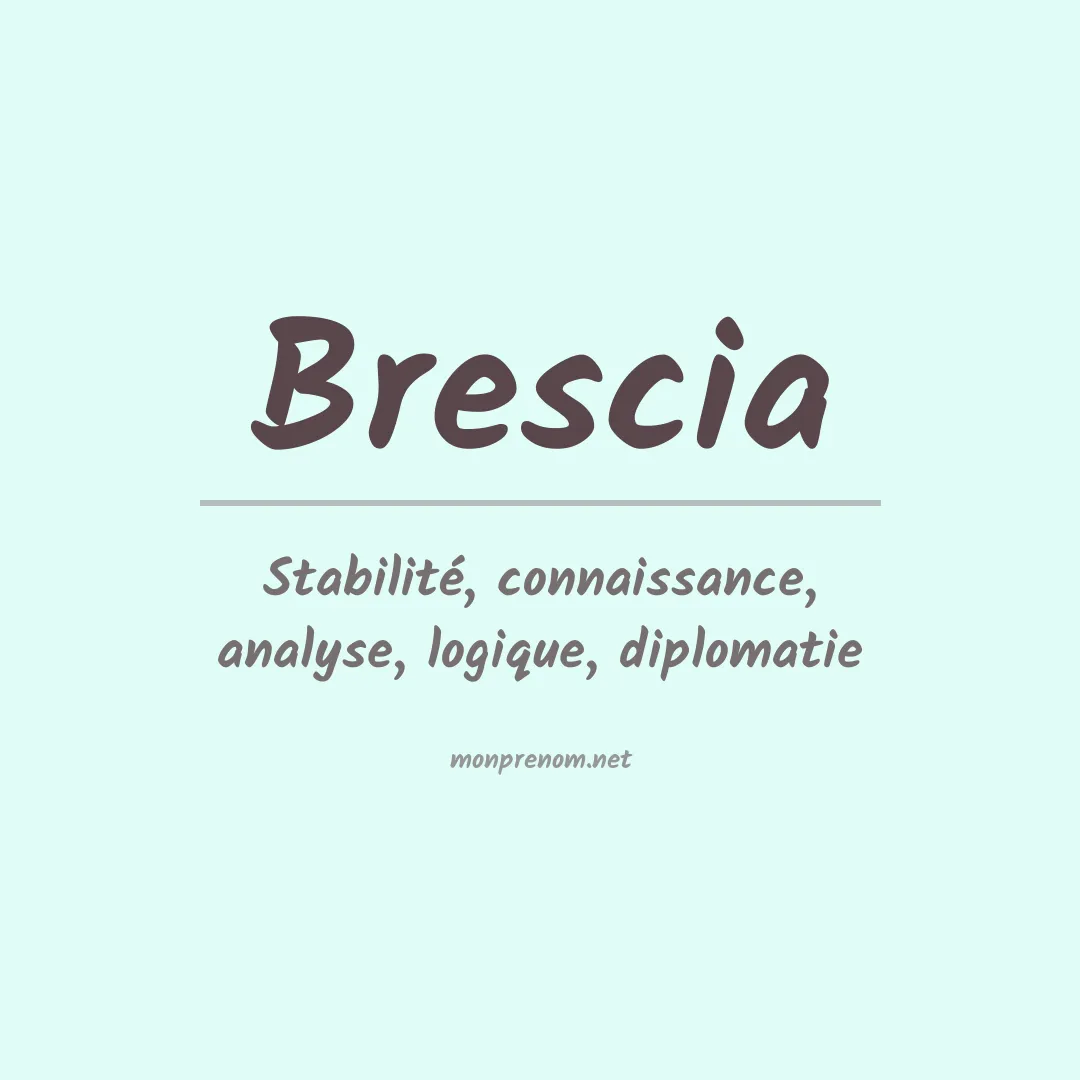 Signification du Prénom Brescia