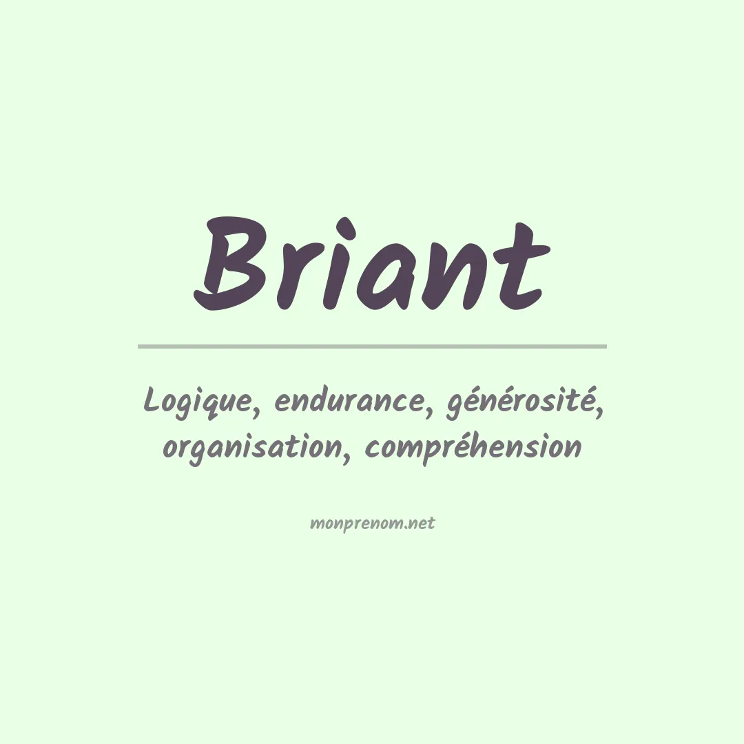 Signification du Prénom Briant