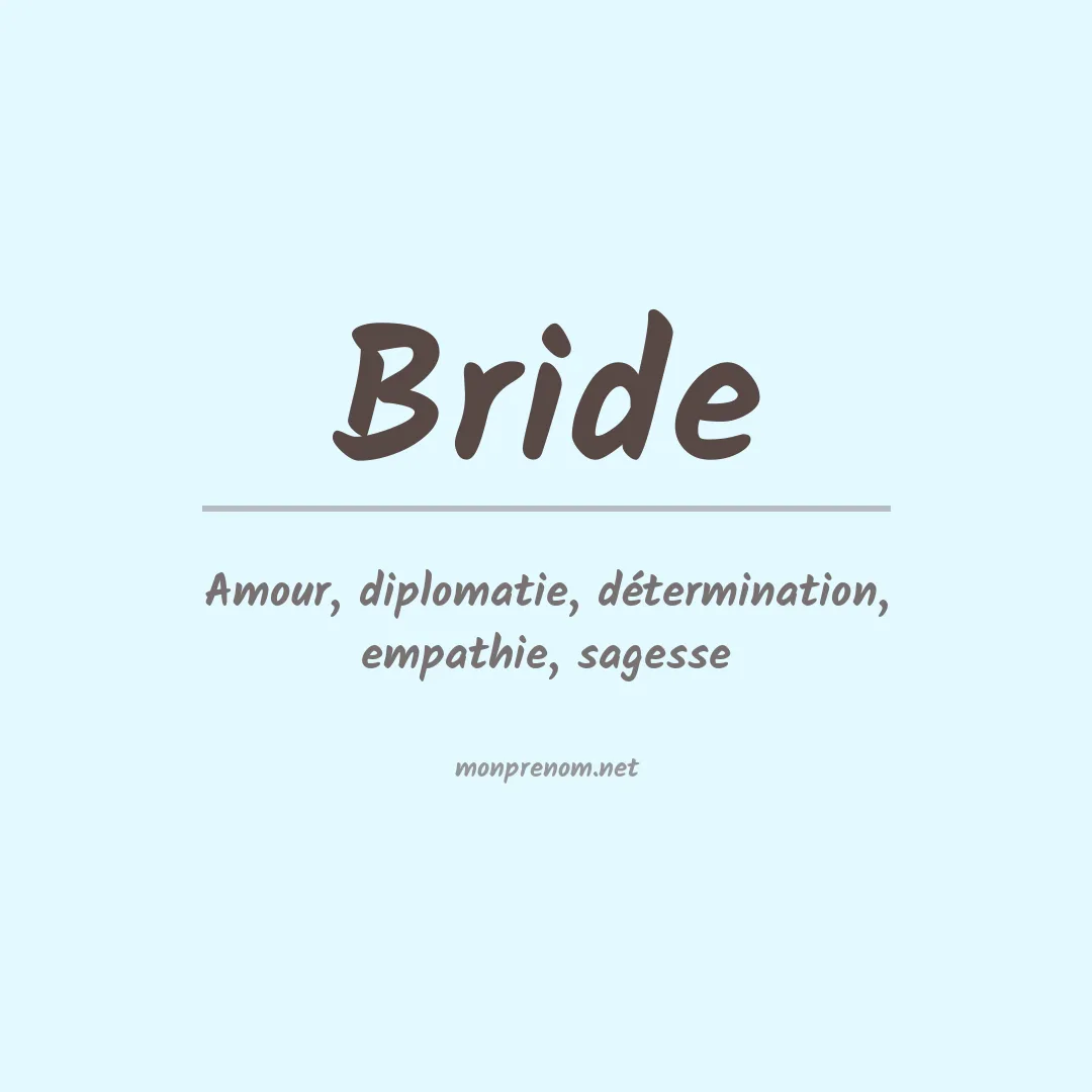 Signification du Prénom Bride