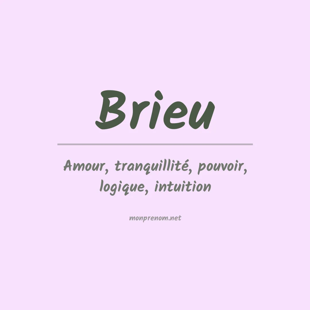 Signification du Prénom Brieu