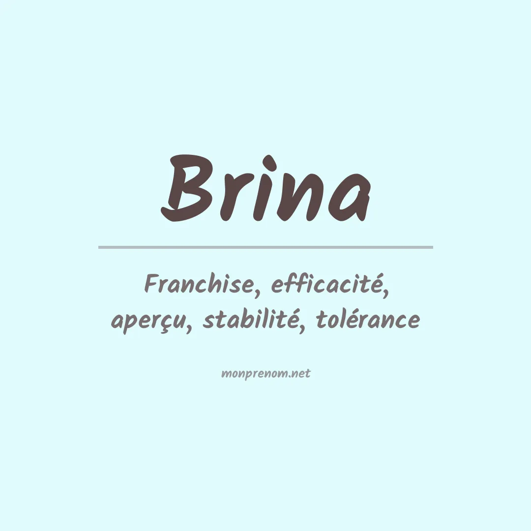 Signification du Prénom Brina Signification du Prénom Brina