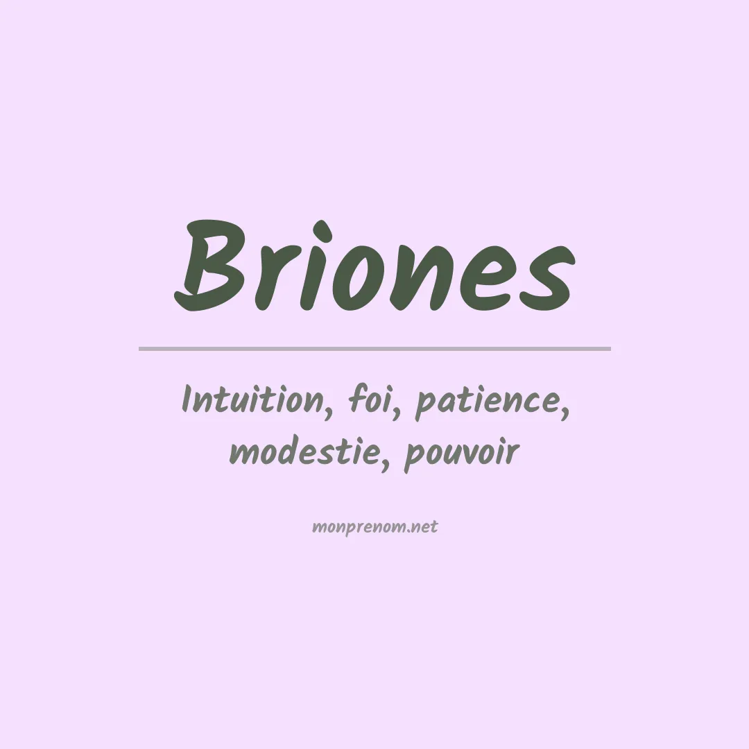 Signification du Prénom Briones