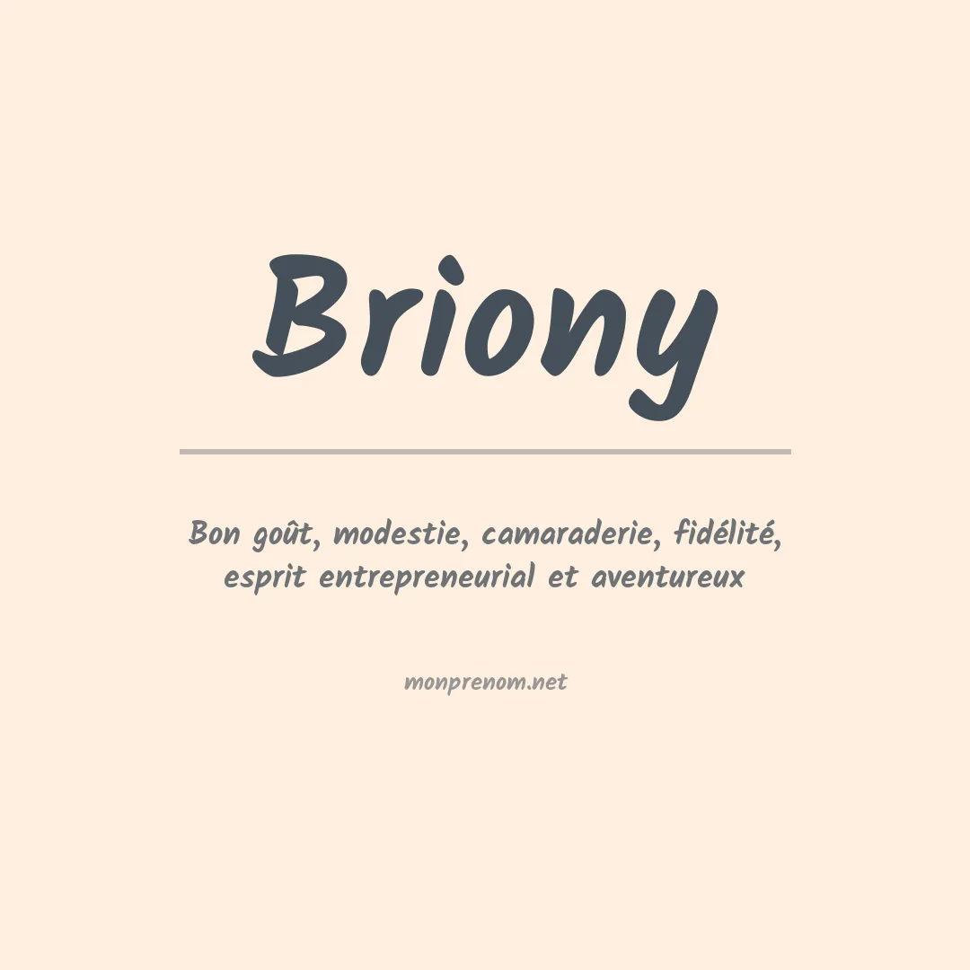 Signification du Prénom Briony Signification du Prénom Briony