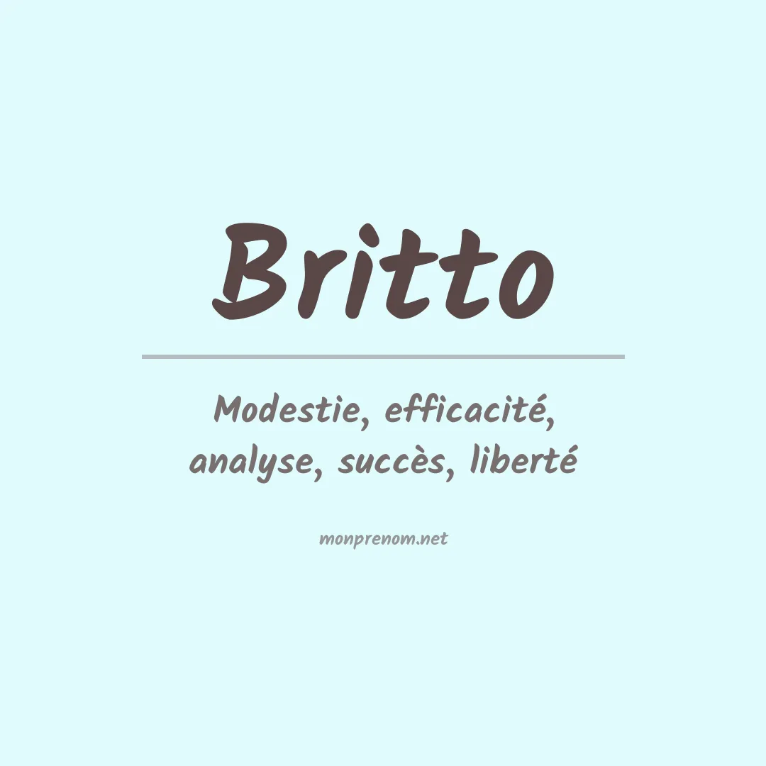 Signification du Prénom Britto