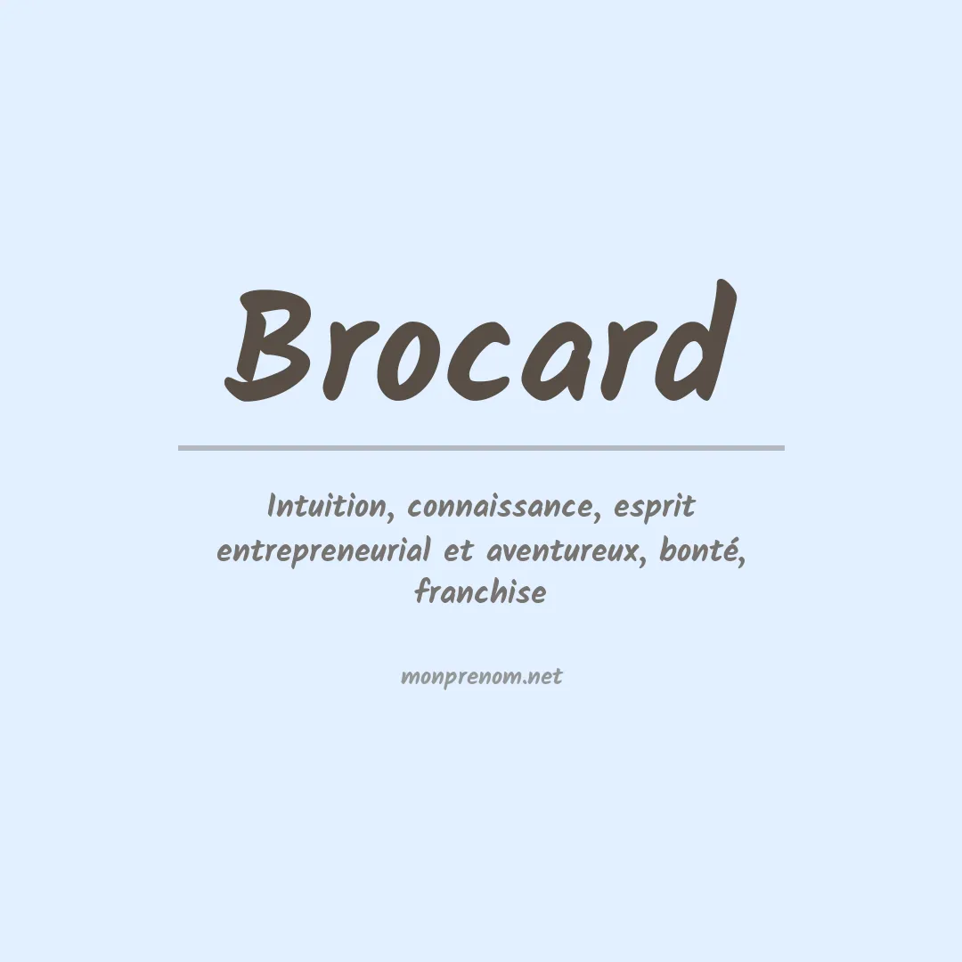Signification du Prénom Brocard