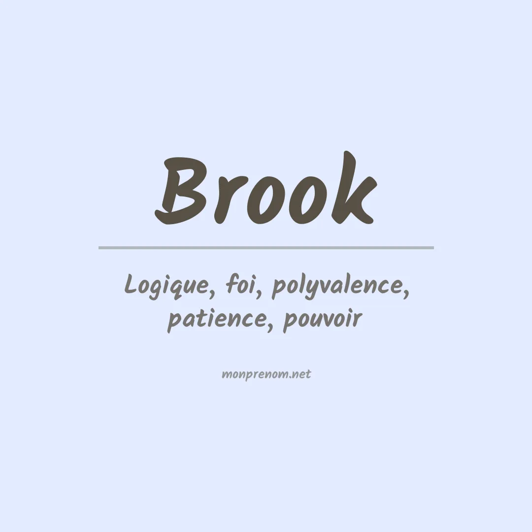Signification du Prénom Brook