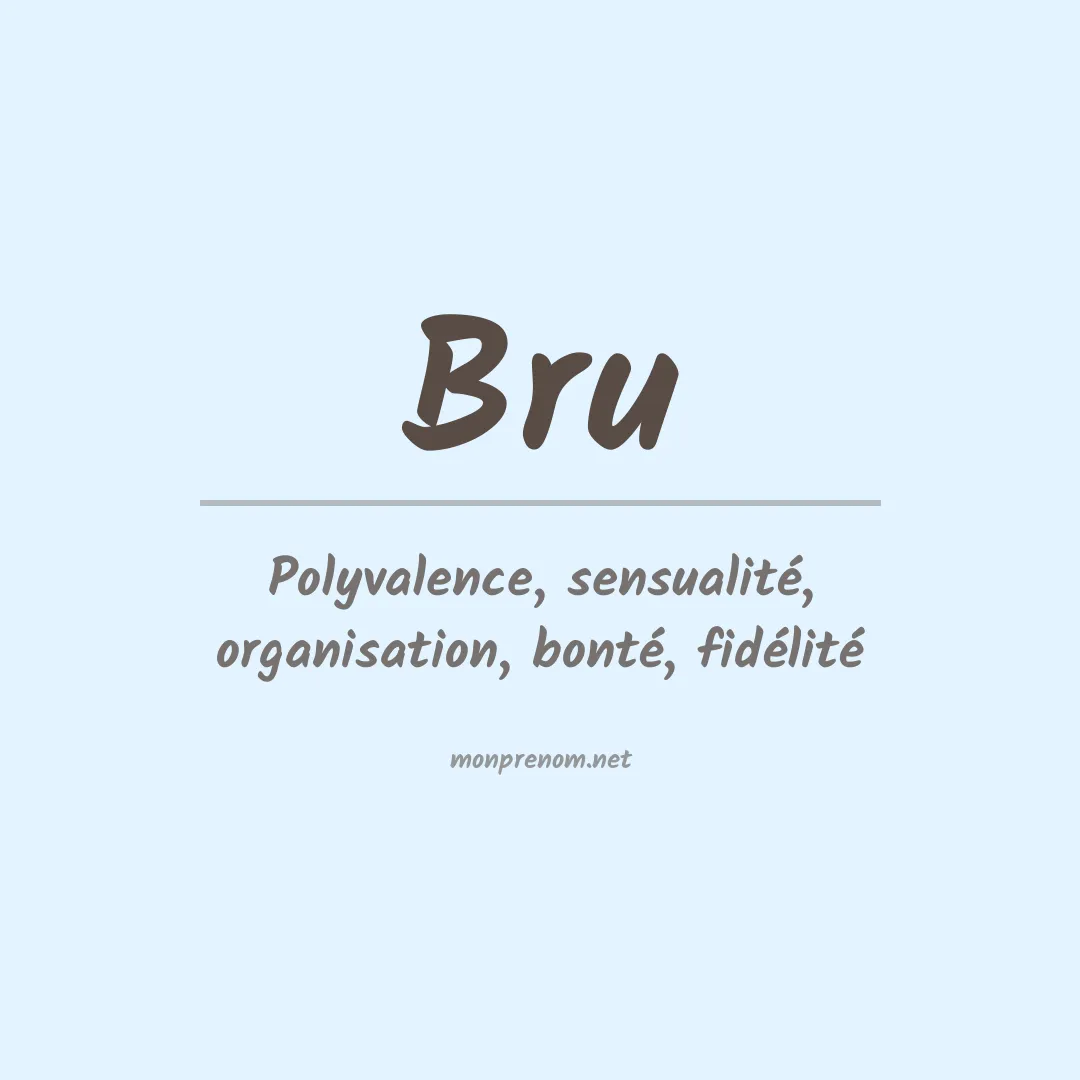 Signification du Prénom Bru