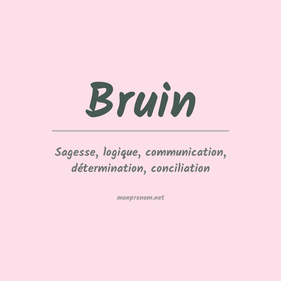 Signification du Prénom Bruin