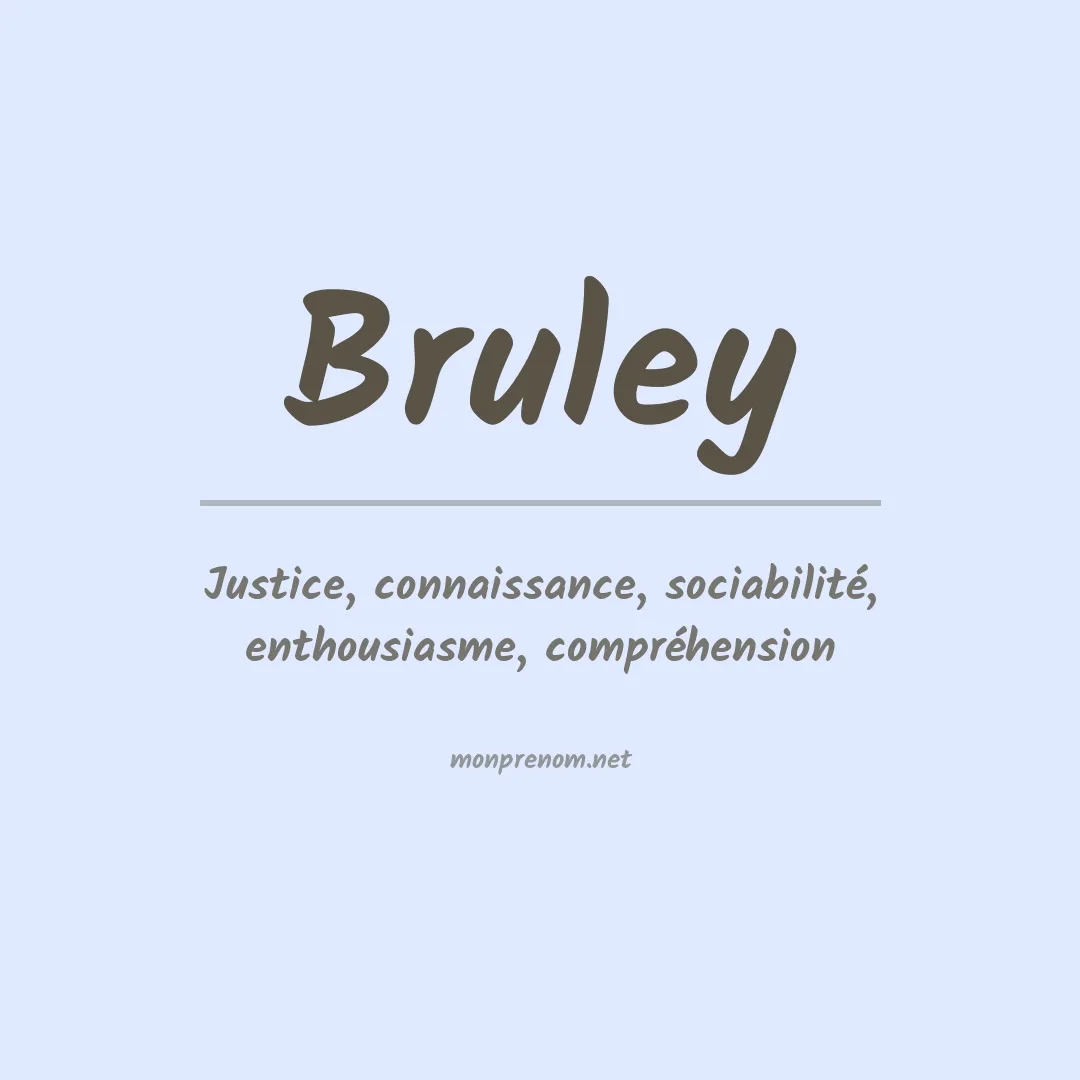 Signification du Prénom Bruley