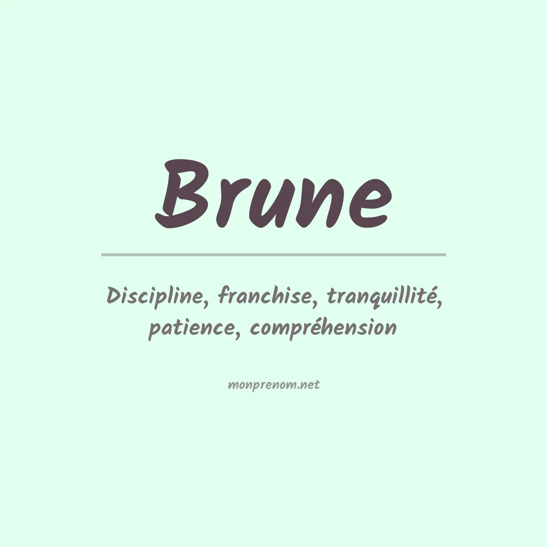 Signification du Prénom Brune