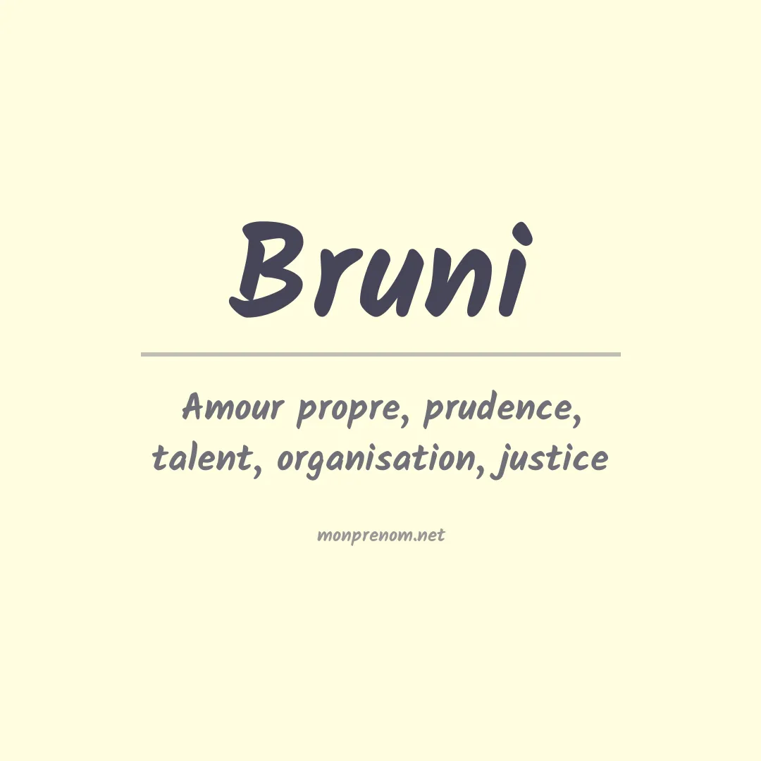 Signification du Prénom Bruni