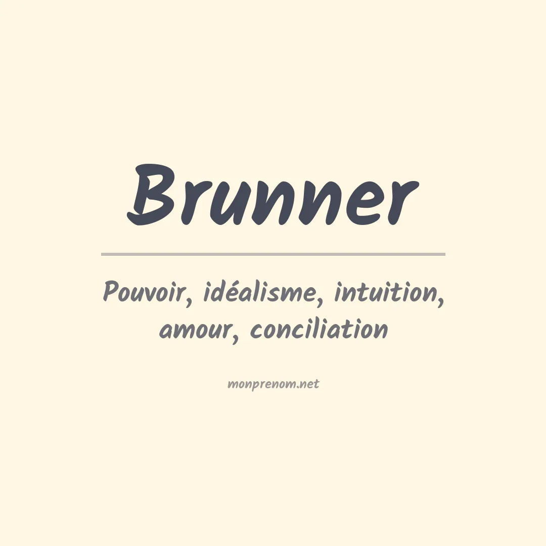 Signification du Prénom Brunner