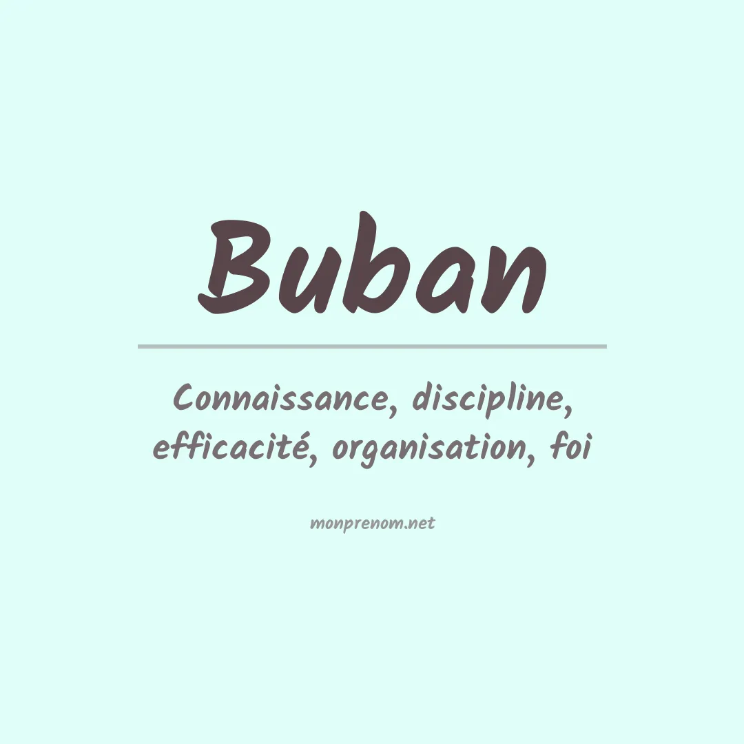 Signification du Prénom Buban Signification du Prénom Buban