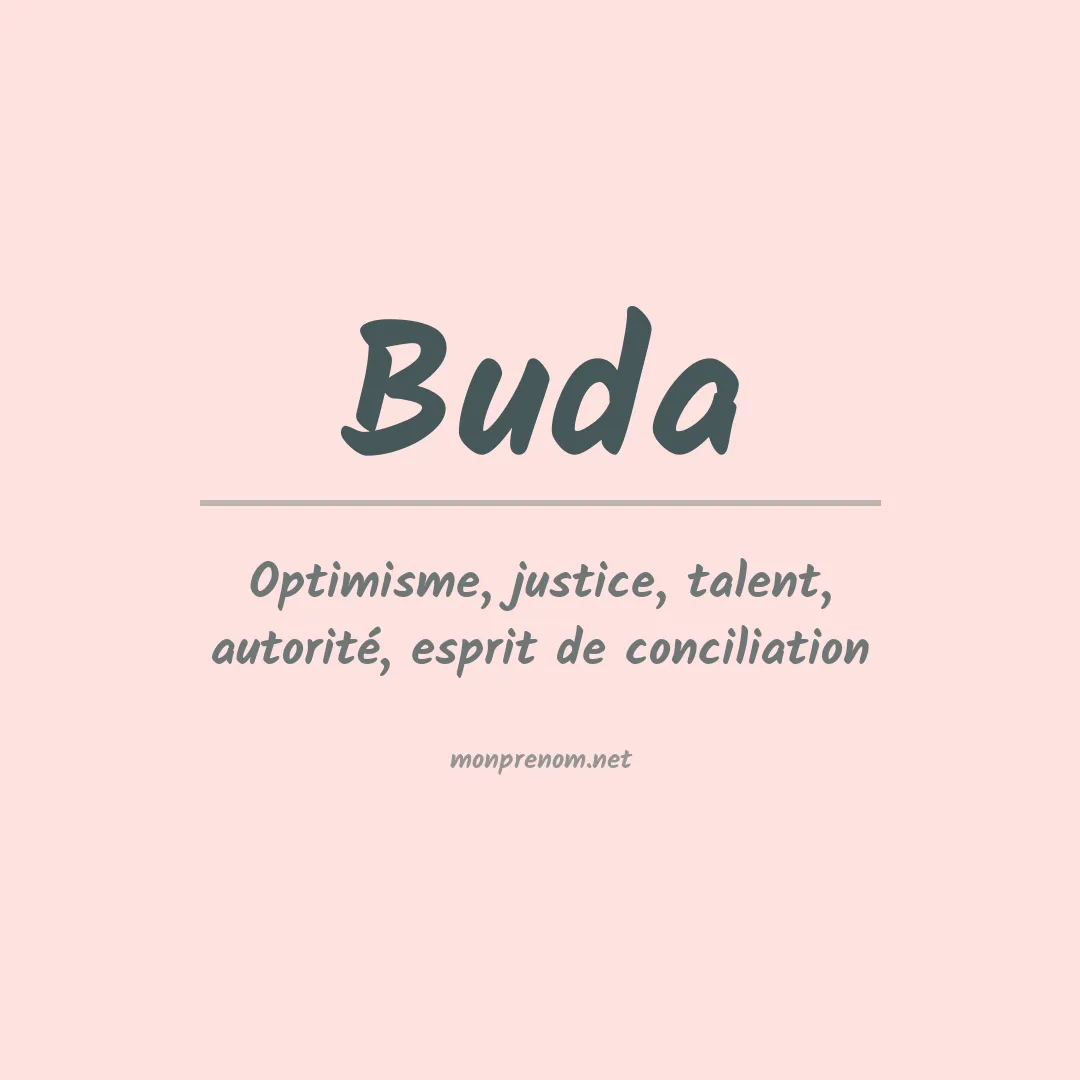 Signification du Prénom Buda