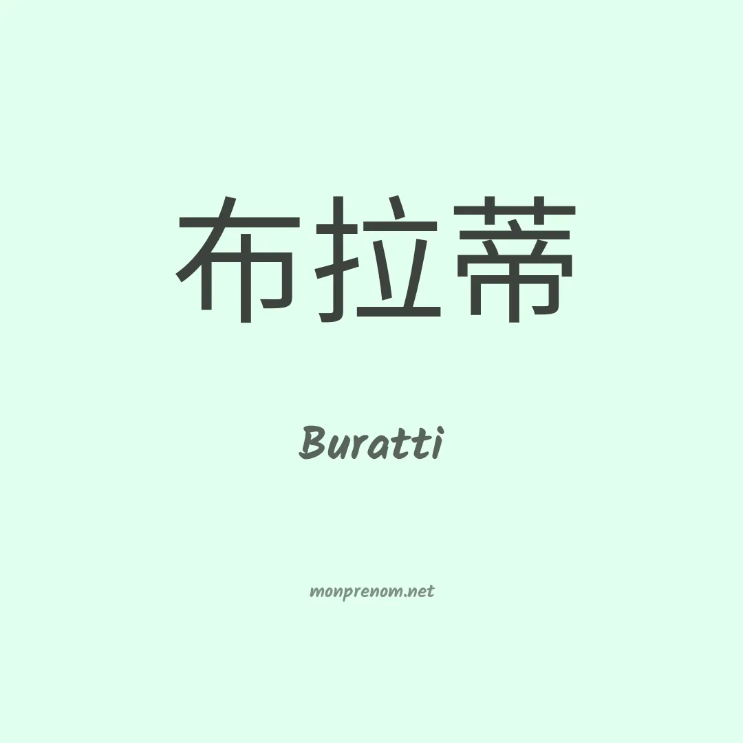 Buratti en chino