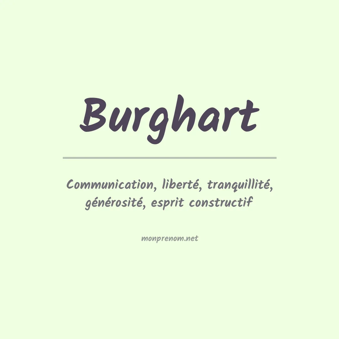 Signification du Prénom Burghart