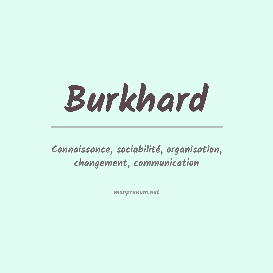 Signification du Prénom Burkhard