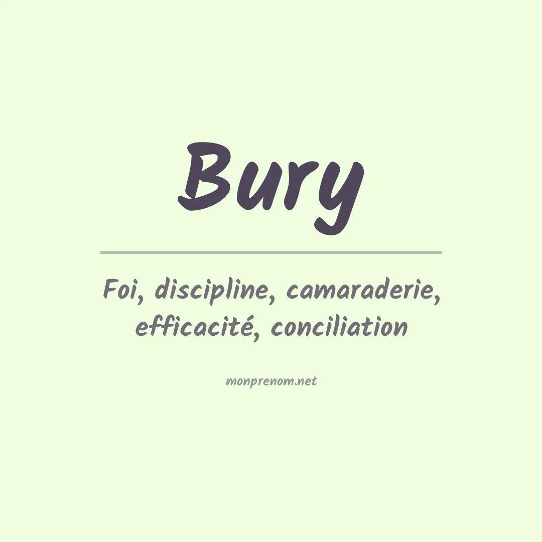 Signification du Prénom Bury