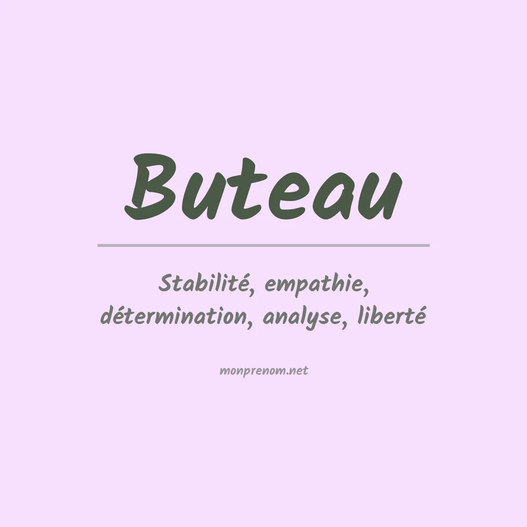 Signification du Prénom Buteau