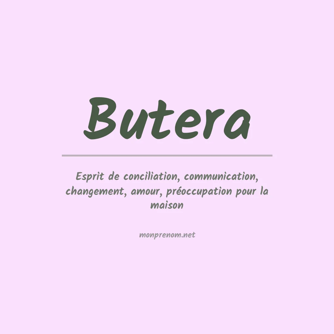 Signification du Prénom Butera