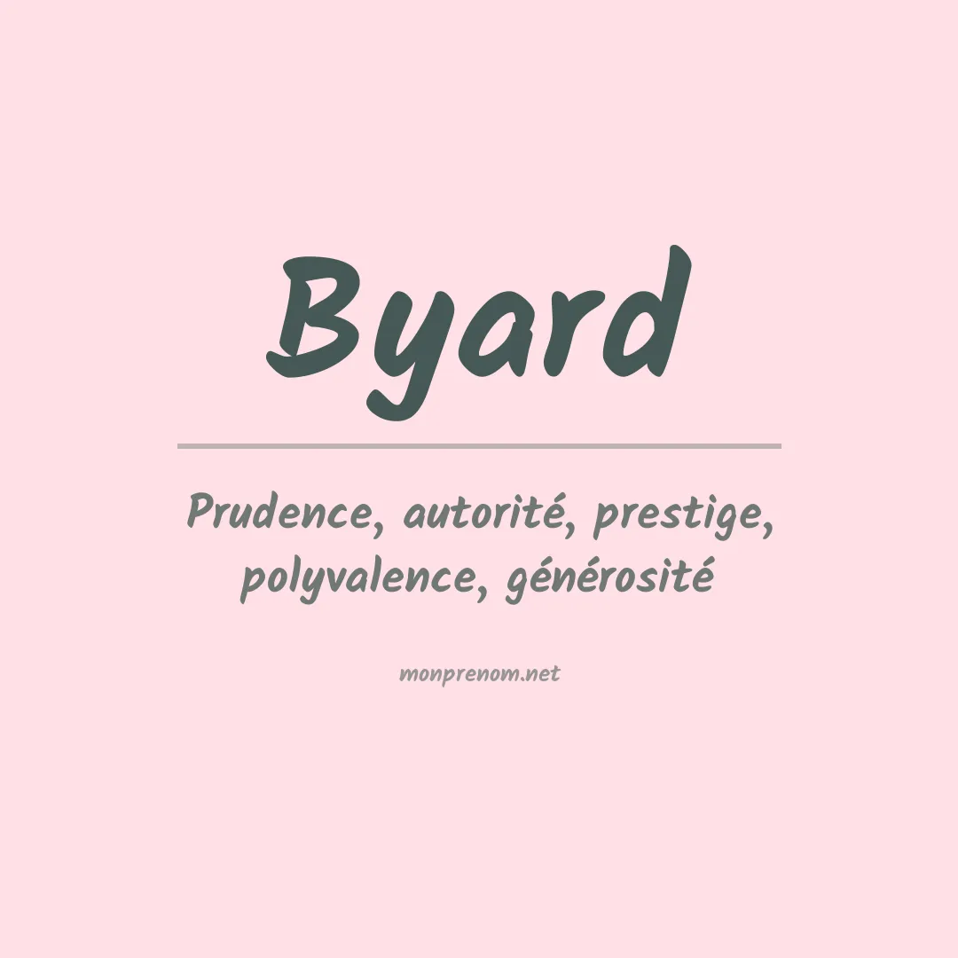 Signification du Prénom Byard