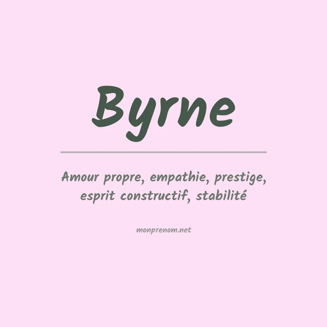 Signification du Prénom Byrne