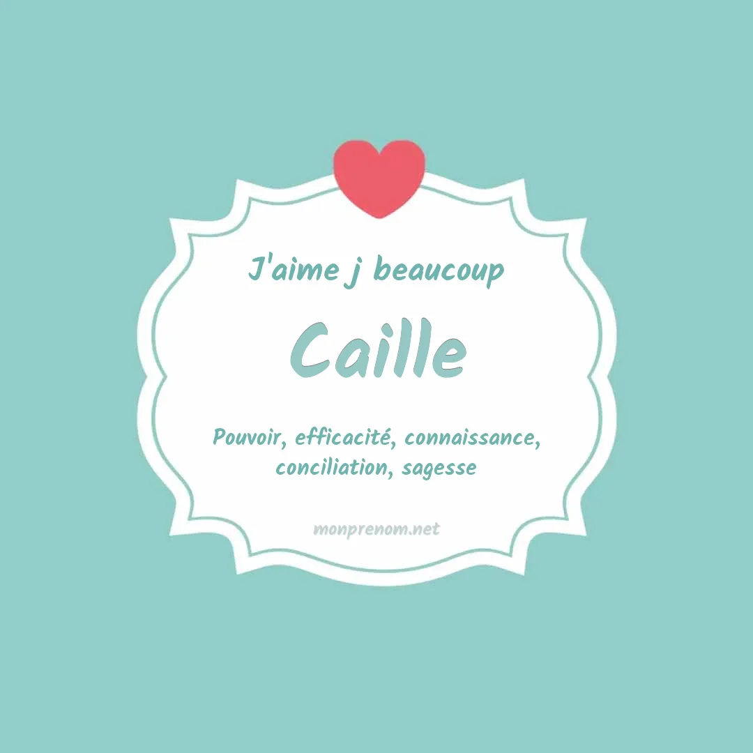 j'aime beaucoup Caille