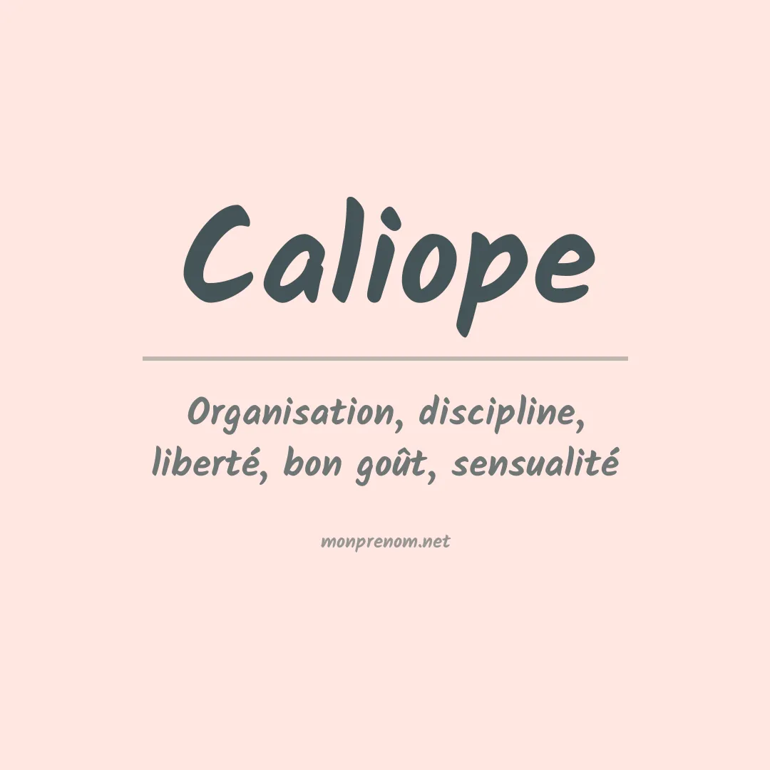 Signification du Prénom Caliope
