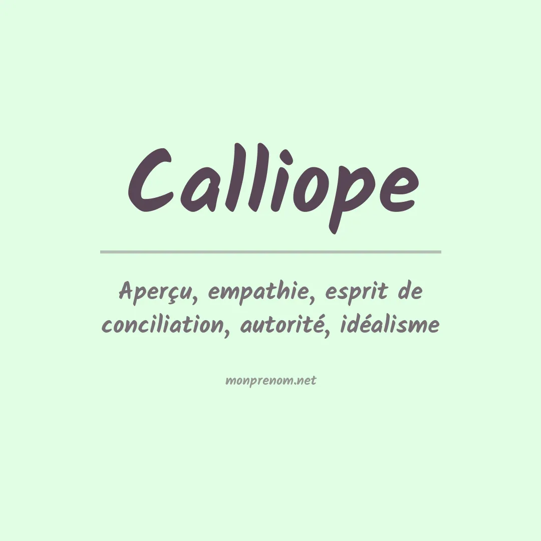 Signification du Prénom Calliope Signification du Prénom Calliope