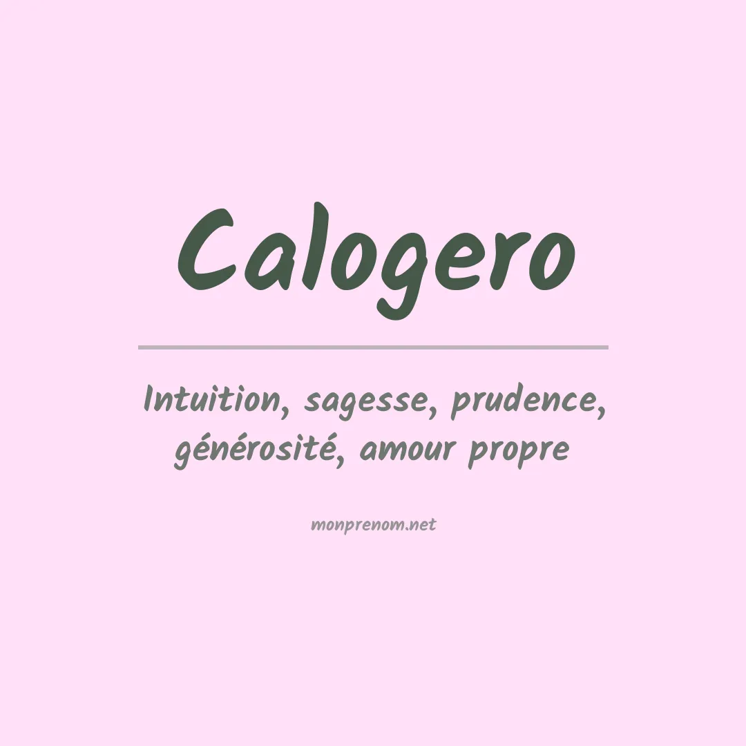 Signification du Prénom Calogero